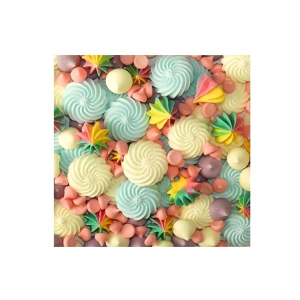 Colored meringues mix of shapes 70 g