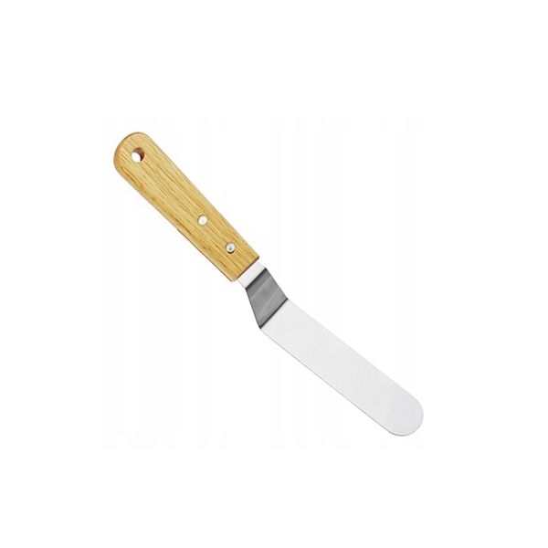 Spatula - wood/stainless cake spatula