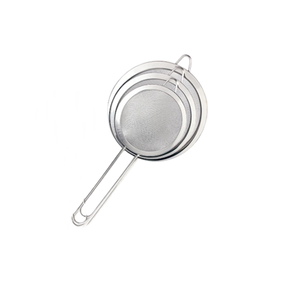 Set of 3 stainless steel strainers 7-8-10 cm