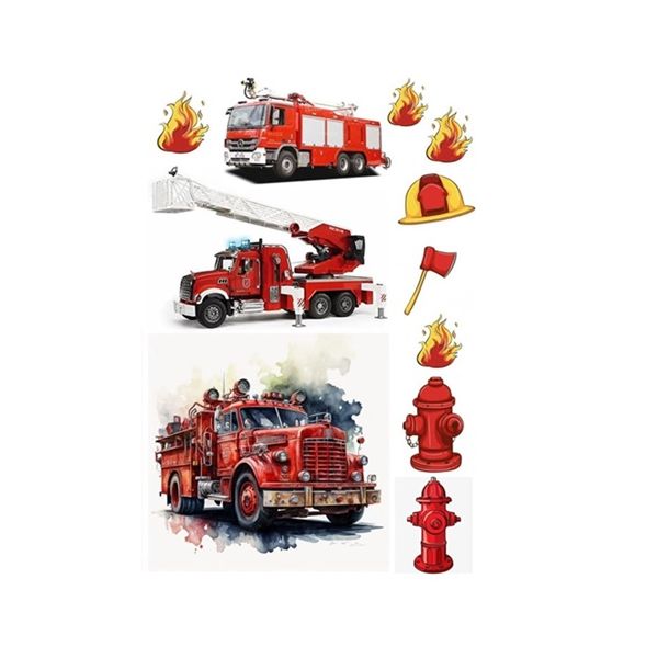 Oblátka - hasičské autá