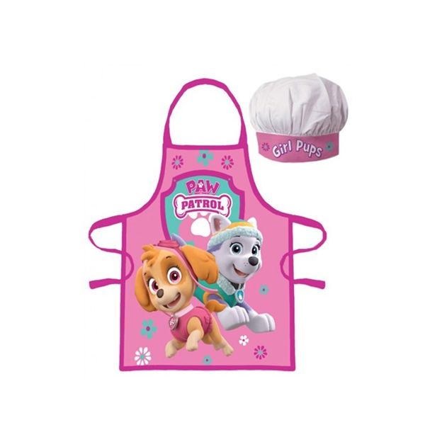 Dětská zástěra Paw Patrol Skye a Everest + čepice Dětská zástěra Paw Patrol Skye a Everest + čepice