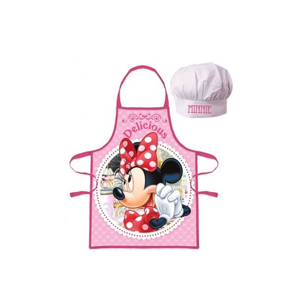 Dětská zástěra Minnie Delicious + čepice
