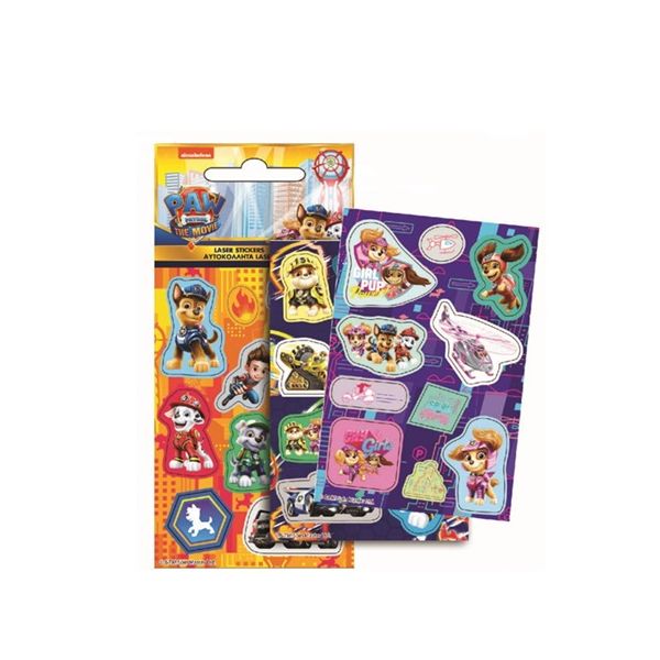 Paw Patrol stickers with hologram mix patterns