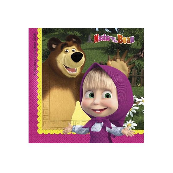 Napkins Masha and the Bear 20 pcs