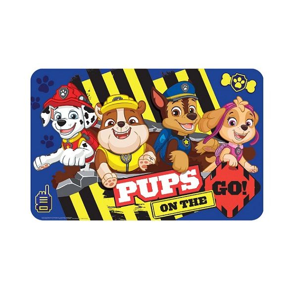 Table mat Paw Patrol Chase, Marshal, Rubble and Sky 43x28 cm
