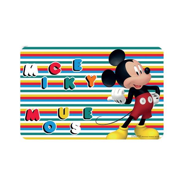 Mickey table mat with stripes 43x28 cm
