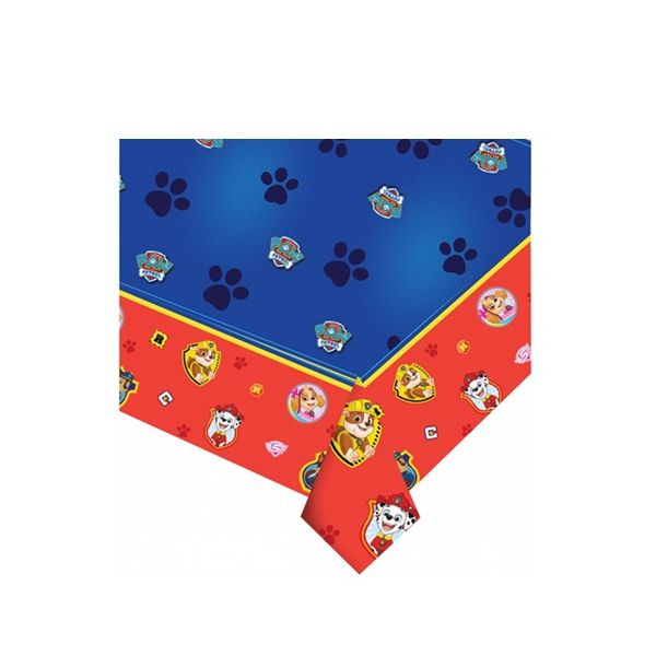 Ubrus fóliový Paw Patrol modro-červený 120 x 180 cm