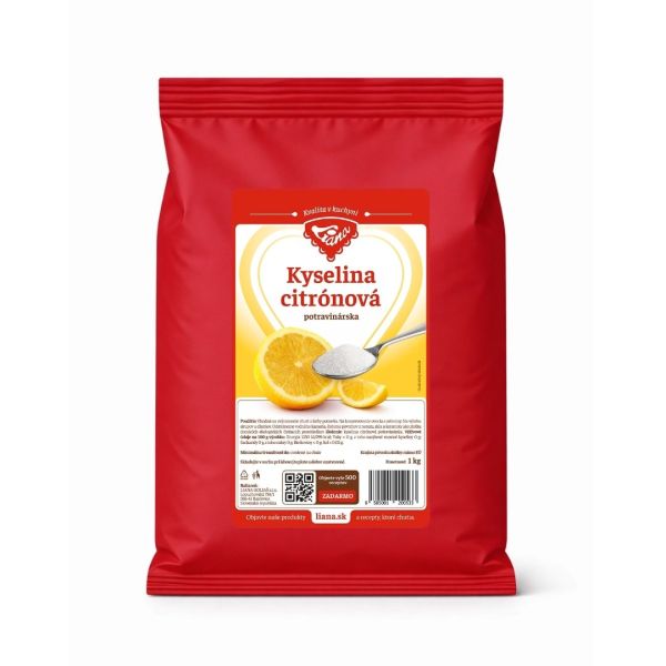Citromsav, élelmiszeripari minőségű, 1 kg