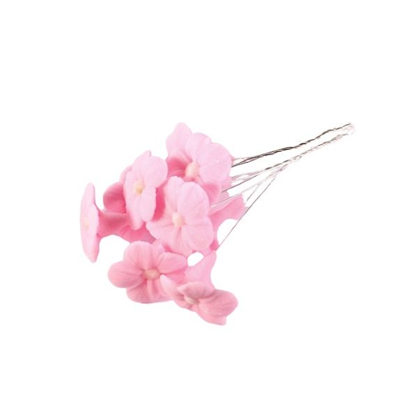 Kvety zväzok na drôtiku 9 ks ružové
