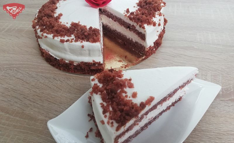 Bezlepková red velvet torta