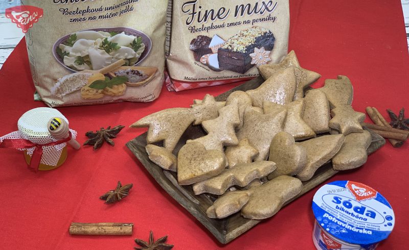 Bezlepkové vánoční perníčky z Fine mix a Universal mix