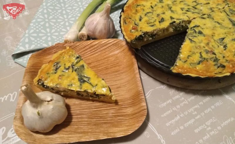 Gluténmentes spenótos quiche