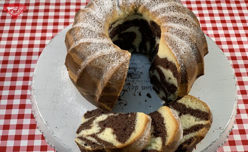 Gluténmentes márvány bögre torta