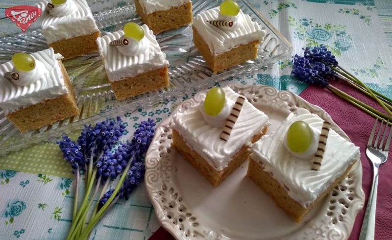 Gluten-free carrot cake with whipped cream