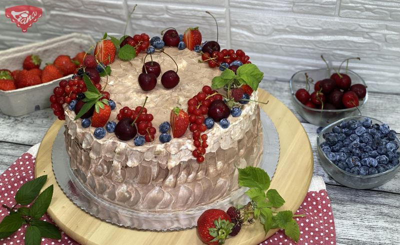 Dort s krémem z mascarpone a tvarohu