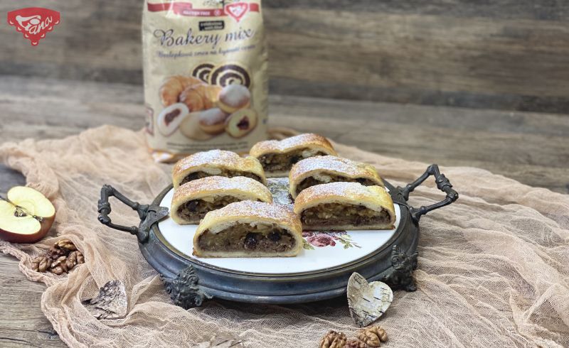 Glutenfreier Nuss-Apfel-Strudel