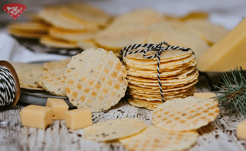 Gluten-free savory wafers with cheese and cumin