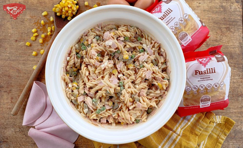Gluténmentes tésztasaláta fusillivel