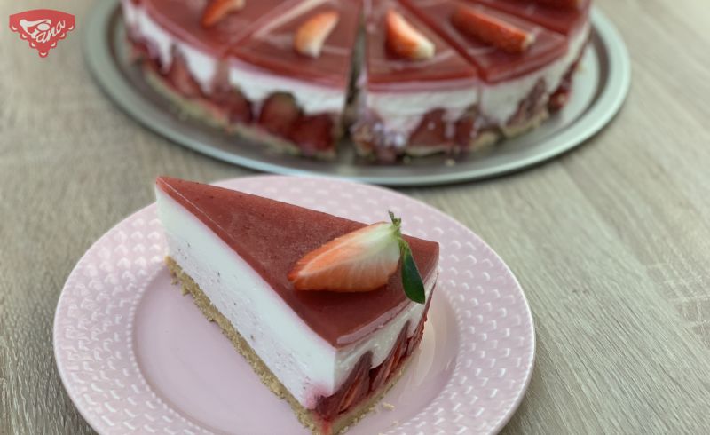 Jahodovo-smotanový cheesecake