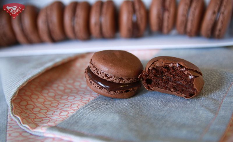 Gluten-free chocolate-chocolate macaroons