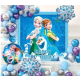 Frozen balloons and garlands