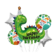 Luftballons und Girlanden Dinosaurier