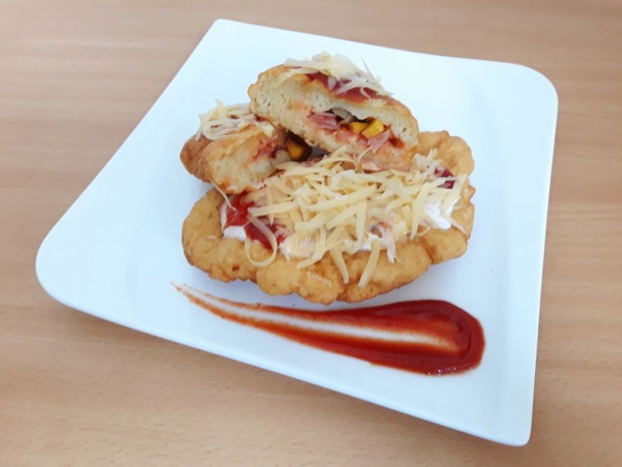 Bezlepkové plněné langoše