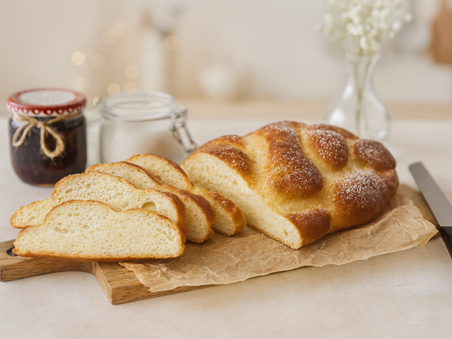 Bezlepková jemná vánočka