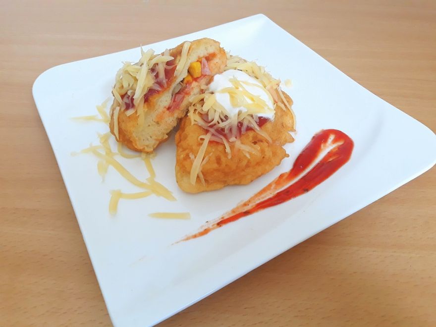 Bezlepkové plněné langoše