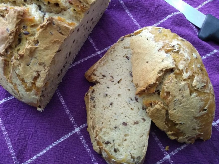 Bezlepkový sódový chlieb bez kysnutia