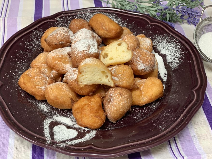 Gluten-free yogurt donuts Fritule without yeast