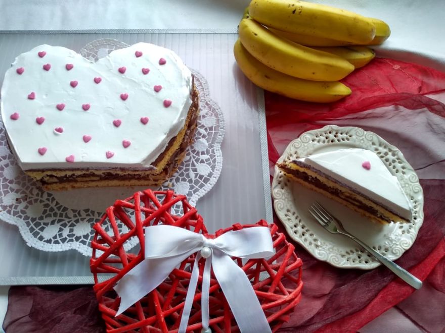 Bezlepkový čokoládovo - banánový dort