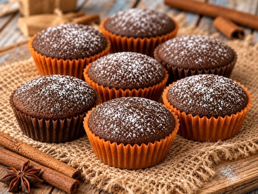 Bezlepkové perníkové hrnčekové muffiny