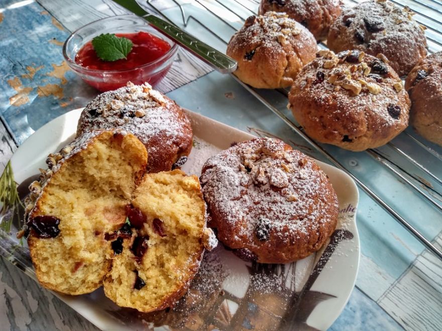 Bezlepkové raňajkové žemle s mandľami