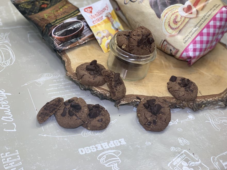 Bezlepkové čokoládové cookies