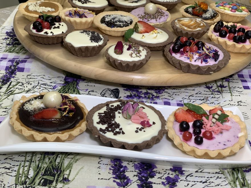 Bezlepkové čokoládové a ovocné tartaletky