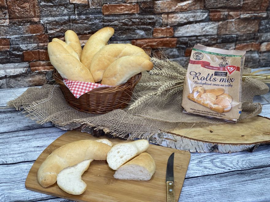 Bezlepkové biele rožky