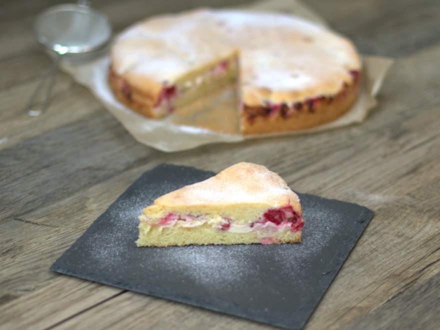 Bezlepková ovocno-tvarohová piškóta