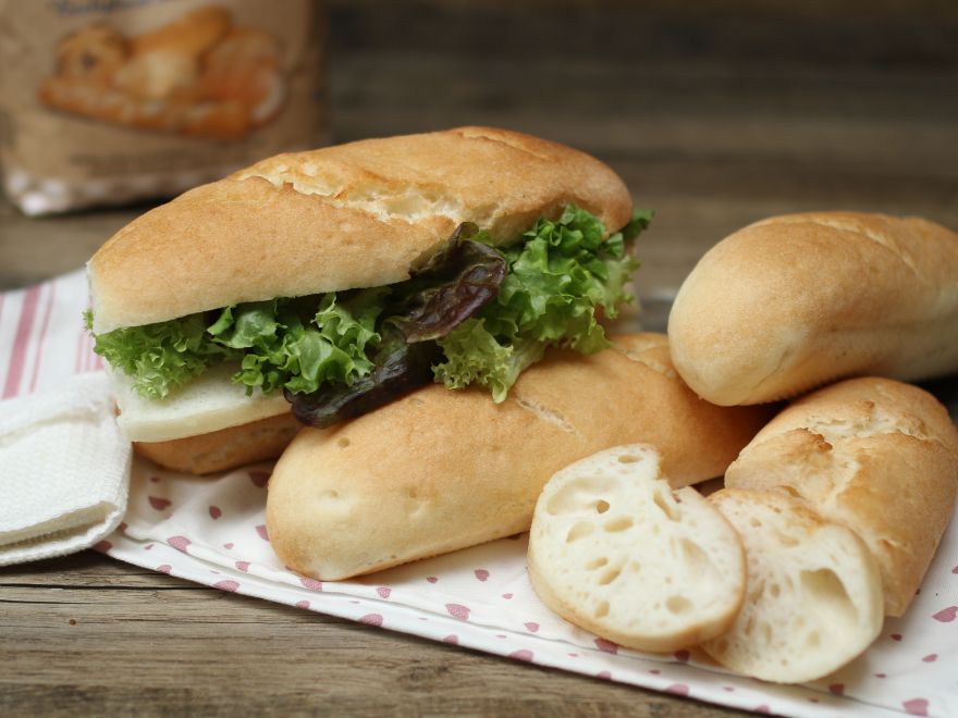 Bezlepkové plnené bagetky