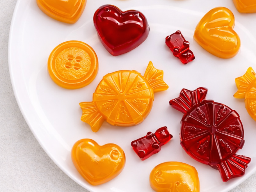 Domácí želé bonbóny bez umělých přísad, hotovo jednou dva