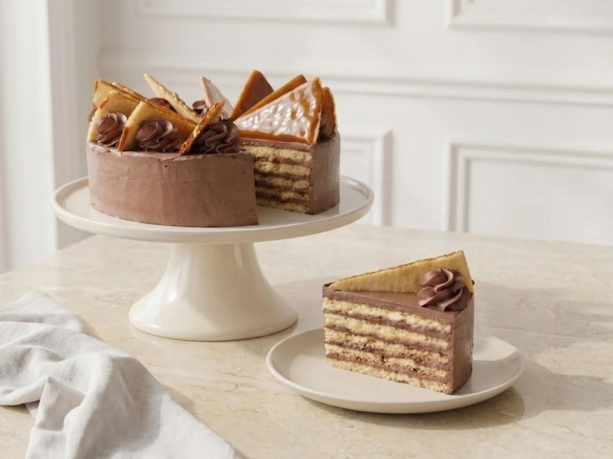 Bezlepková dobošová torta ako z cukrárne