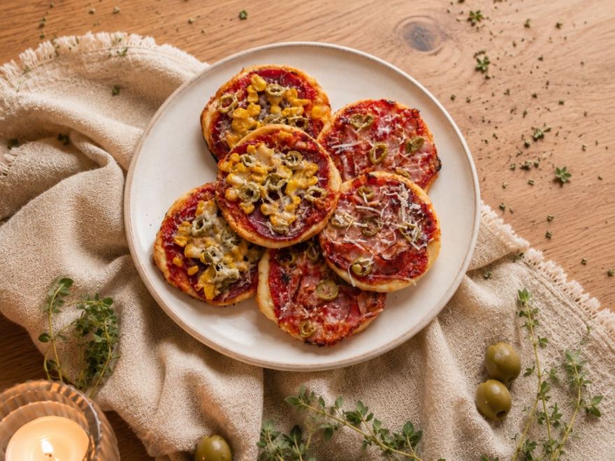 Bezlepkové mini pizzy ze 3 surovin