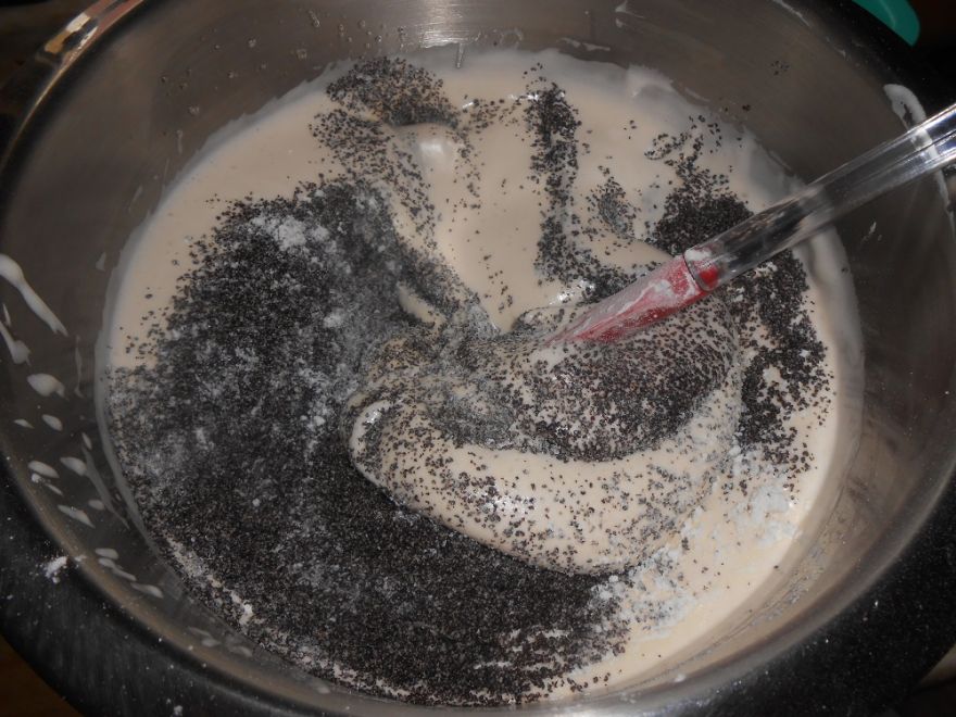 Gluten-free poppy seed cake with lemon glaze