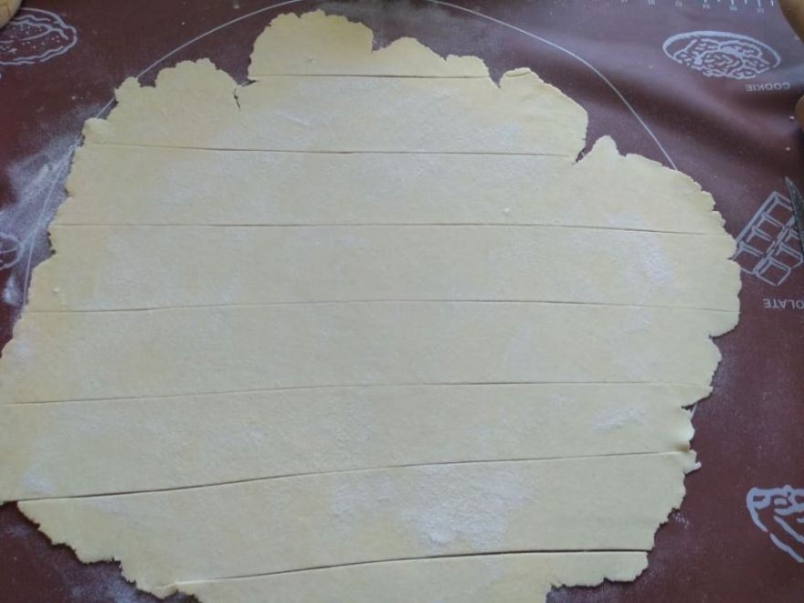 Gluten-free wide noodles for dessert or for bean soup