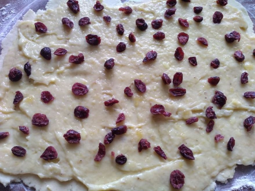 Bezlepkové šneci s pudinkem a banánem