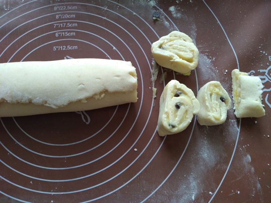 Bezlepkové šneci s pudinkem a banánem