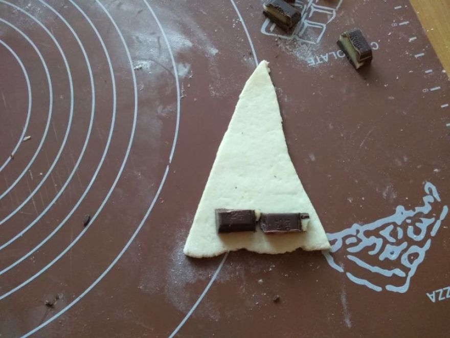 Gluten-free and dairy-free sourdough rolls filled with chocolate and marzipan