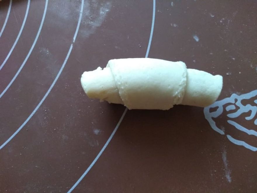 Gluten-free and dairy-free sourdough rolls filled with chocolate and marzipan