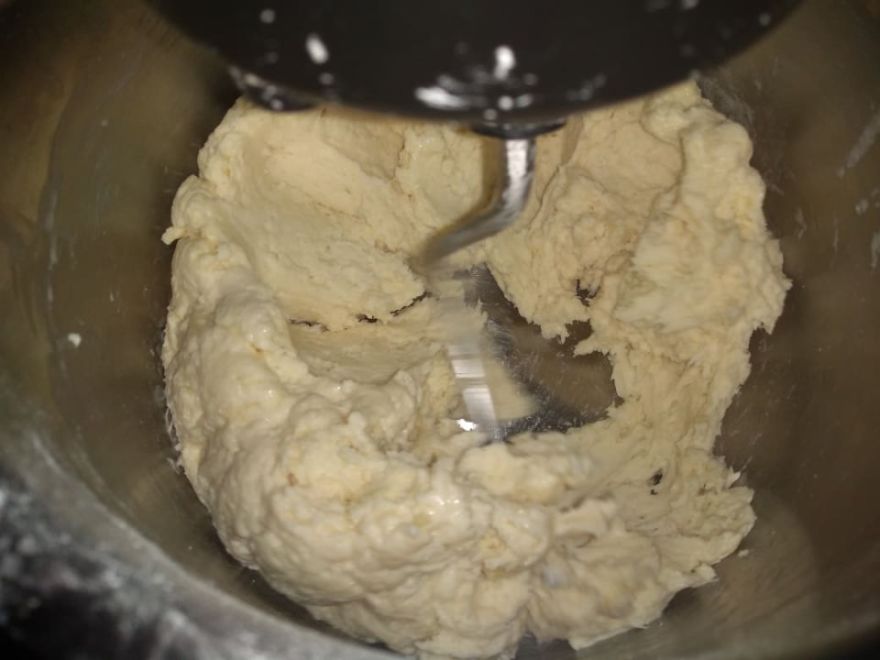 Gluten-free and dairy-free sourdough rolls filled with chocolate and marzipan