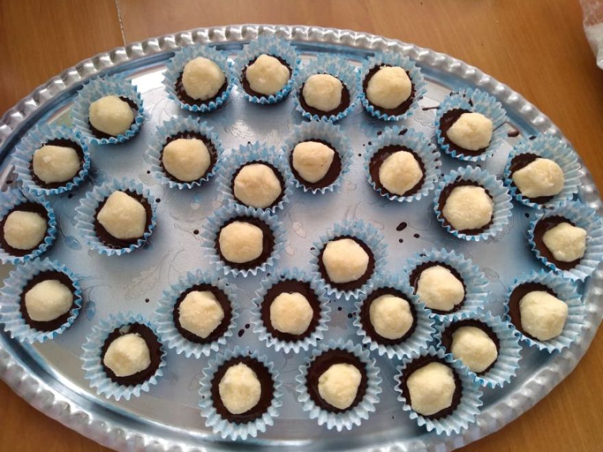 Kokosové košíčky s mandlovým likérem